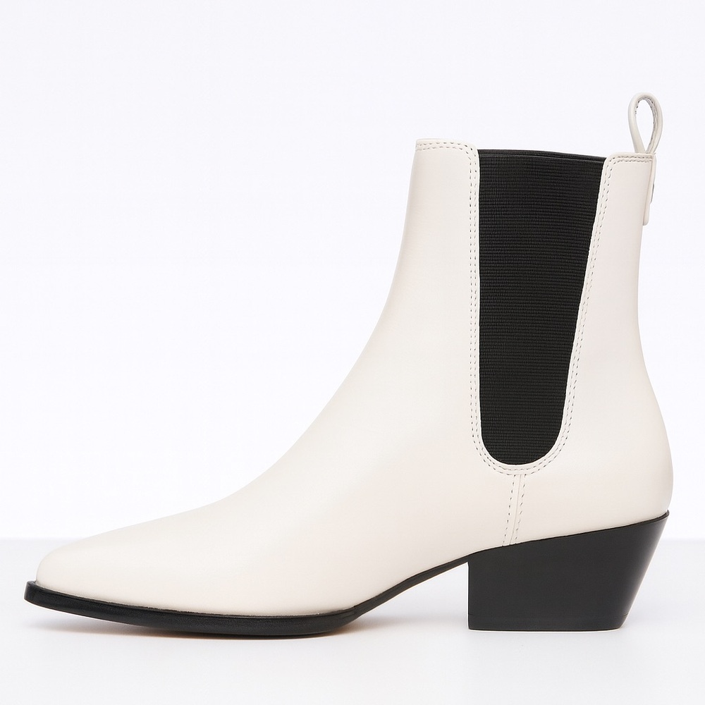 Michael Kors White and Black Ankle Boots